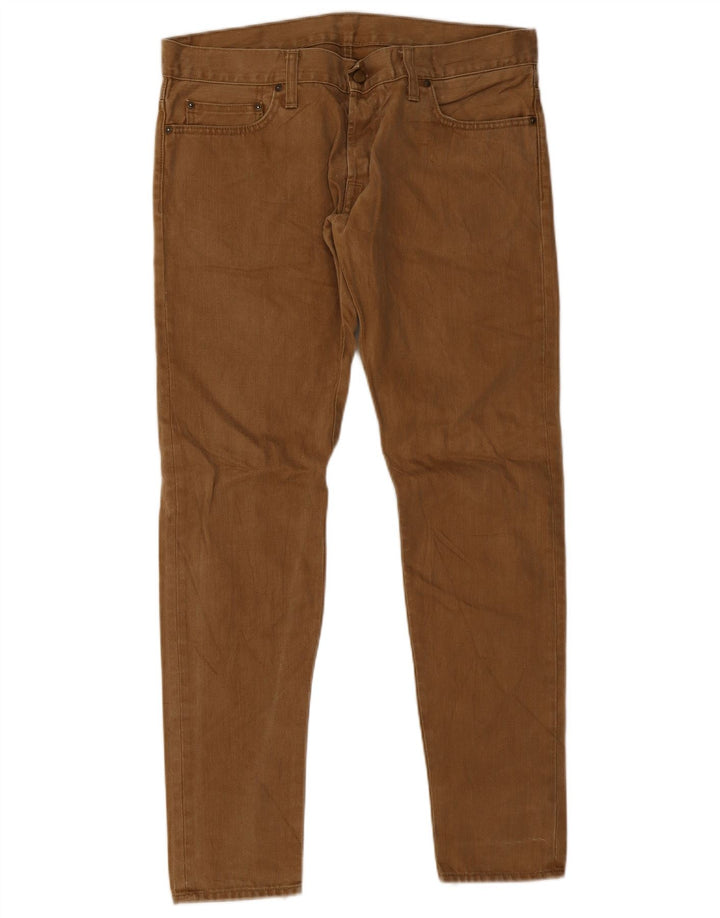 Jeans slim da uomo Carhartt W34 L32 cotone marrone