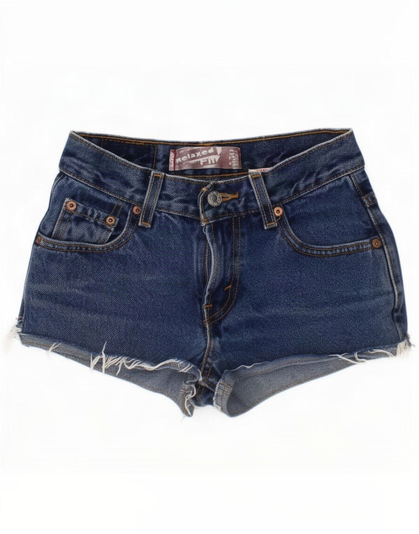 Pantaloncini Levi's Girls 550 Denim 8-9 anni W24 Blu Cotone