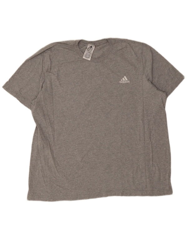 T-shirt da uomo Adidas Top 2XL in cotone grigio