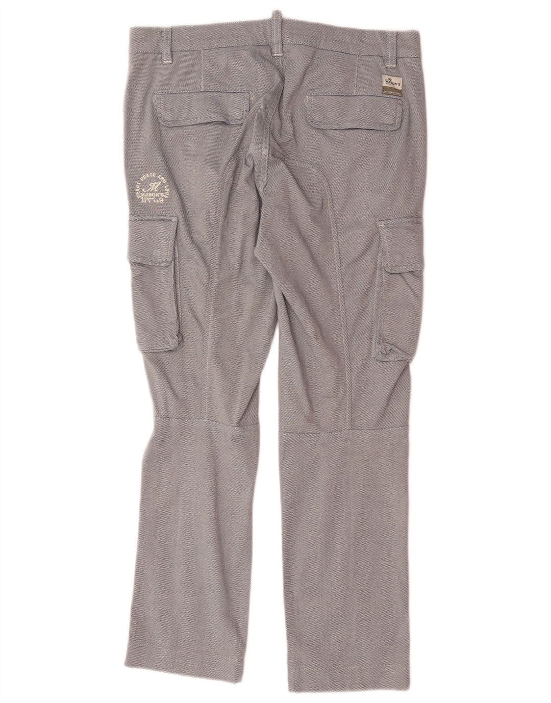 Pantaloni cargo dritti da uomo Mason's IT 48 medio W34 L28 cotone blu