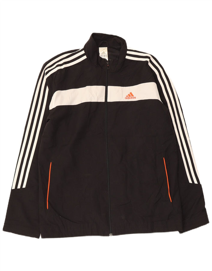 Giacca da ginnastica grafica da uomo Adidas UK 38/40 Medium Black Colourblock