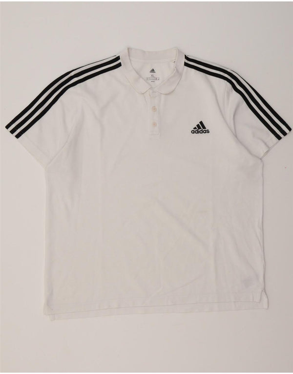 Polo ADIDAS da uomo XL in cotone bianco