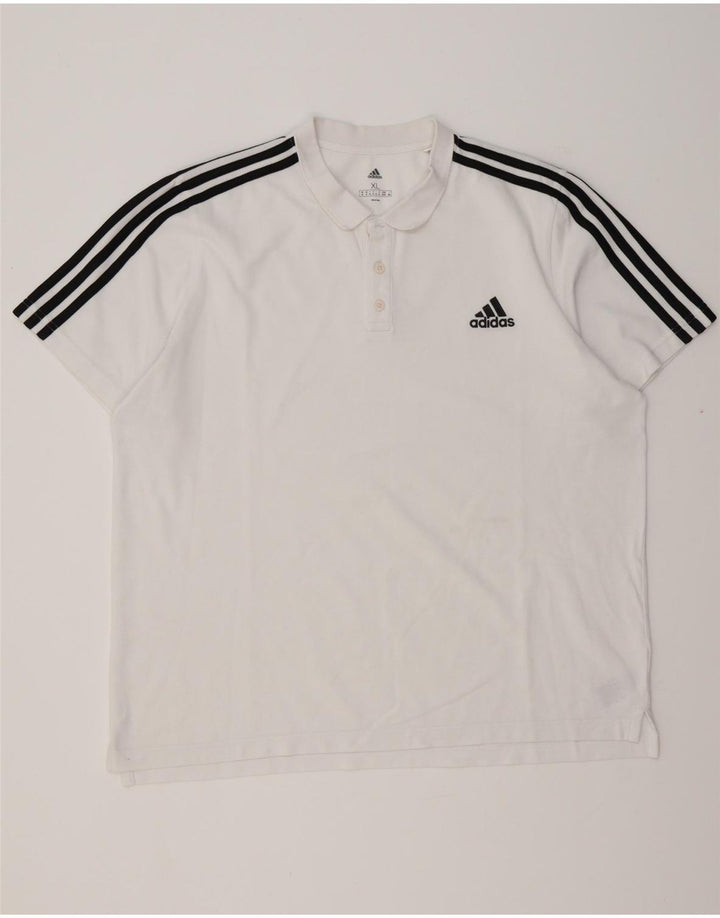 Polo ADIDAS da uomo XL in cotone bianco