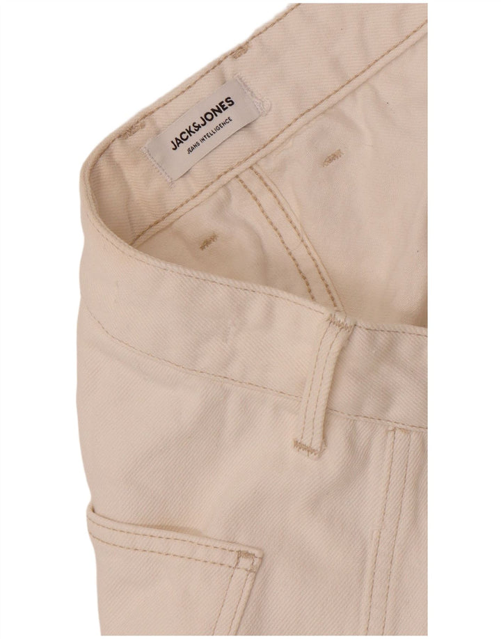 Jeans dritti cargo da uomo Jack & Jones W34 L30 bianchi