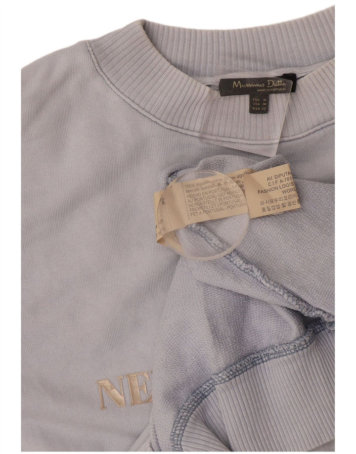 Felpa oversize con grafica da donna di Massimo Dutti UK 14 Blu medio