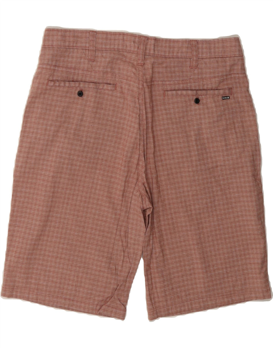 HURLEY Mens Chino Shorts W30 Medium Pink Check Cotton Vintage Hurley and Second-Hand Hurley from Messina Hembry 