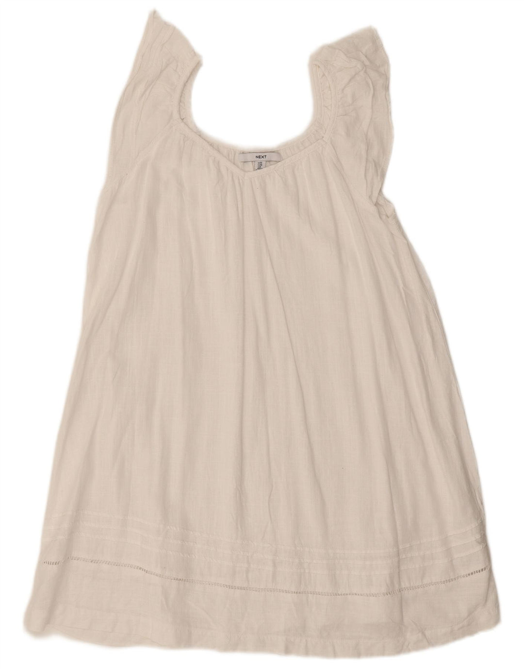 Successivo Camicetta oversize senza maniche da donna UK 10 Small Viscosa bianca