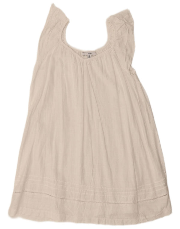 Successivo Camicetta oversize senza maniche da donna UK 10 Small Viscosa bianca