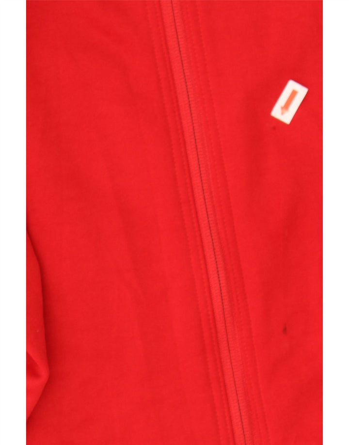 PUMA Mens Graphic Zip Hoodie Sweater Medium Red Polyester Vintage Puma and Second-Hand Puma from Messina Hembry 