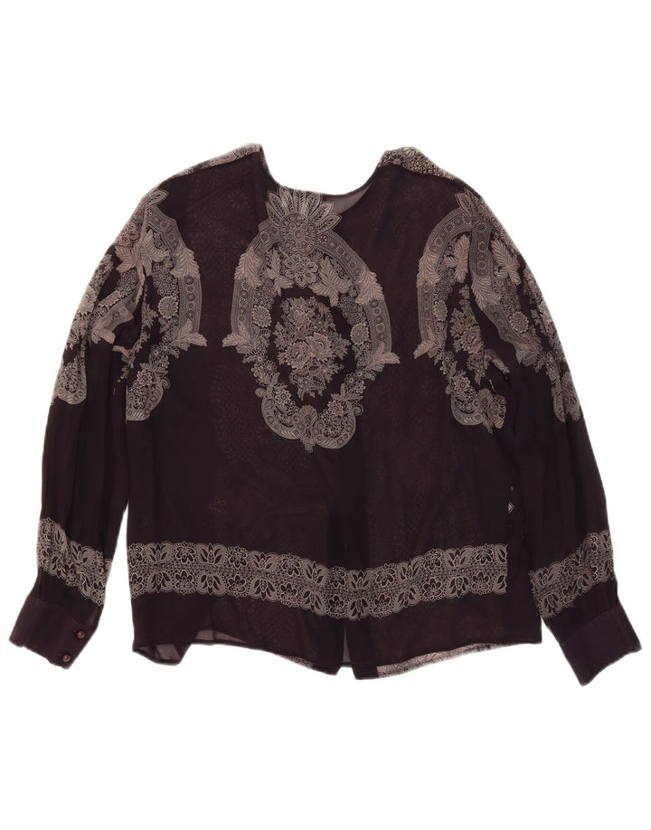 MIMMINA Camicetta da donna trasparente IT 44 Medium Black Floral