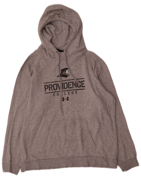 Felpa con cappuccio grafica Under Armour da uomo Providence College XL in cotone grigio