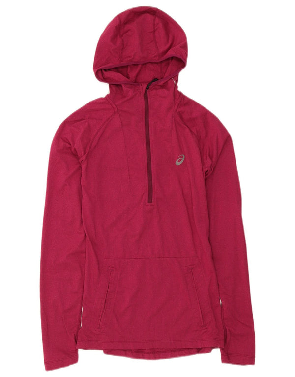 Maglia Asics Uomo Manica Lunga con Cappuccio XS Rosa Poliestere