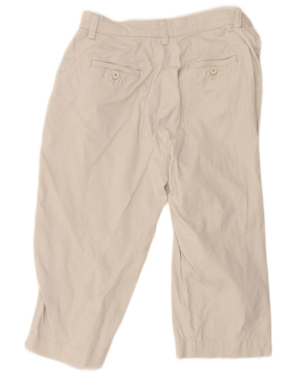 Pantaloni Capri dritti da donna Lee US 10 Large W32 L19 Cotone beige