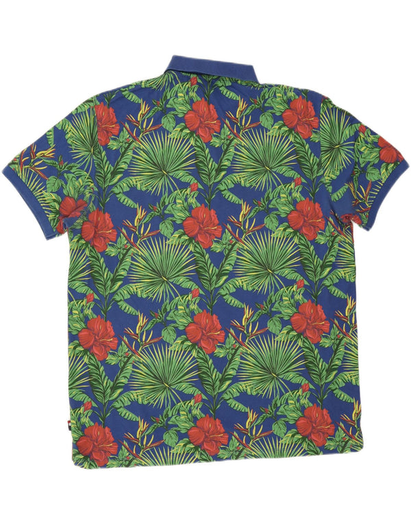 Polo Assn. Camicia da uomo 3XL in cotone floreale blu