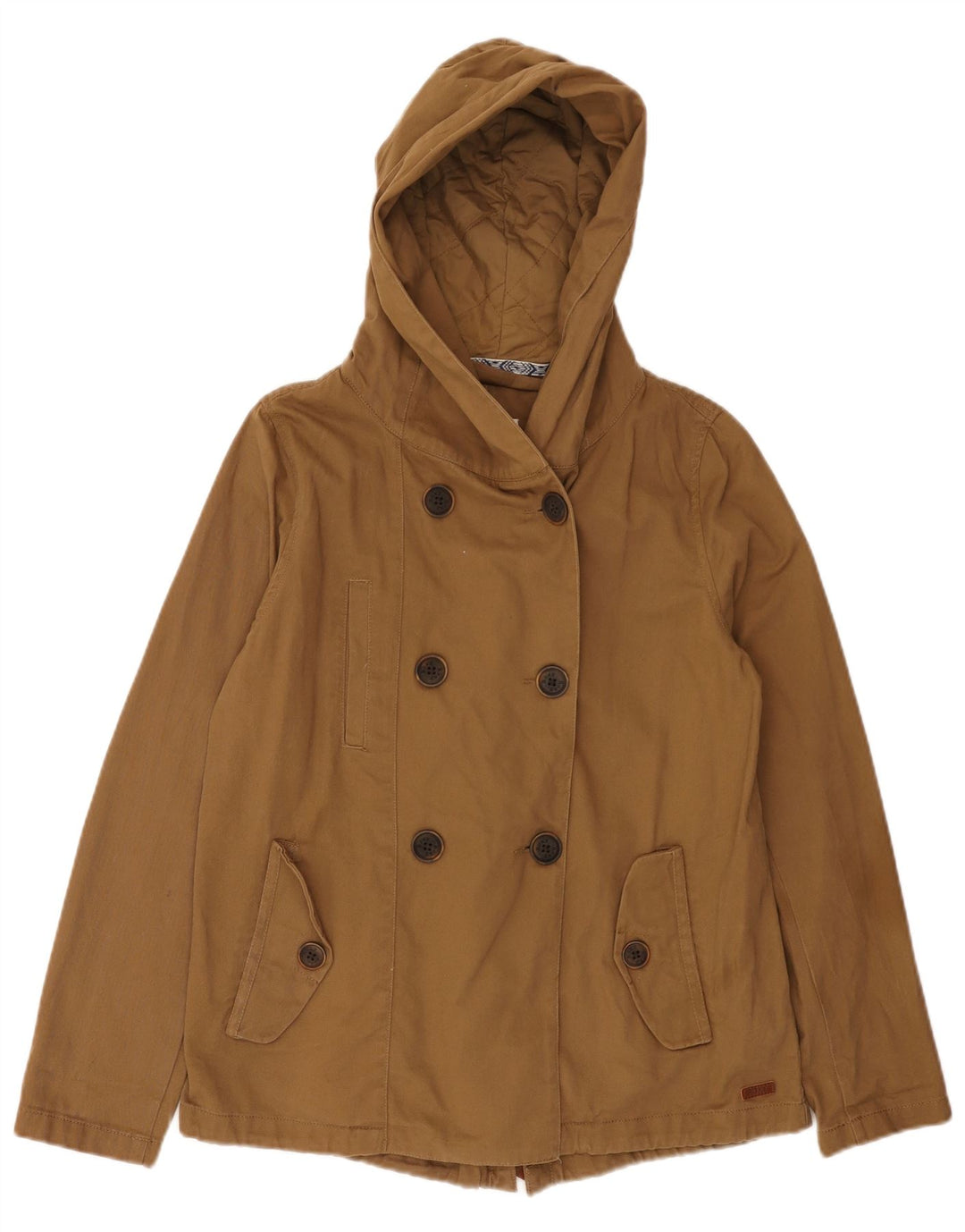 Giubbotto bomber oversize con cappuccio da donna Roxy UK 6 XS cotone marrone