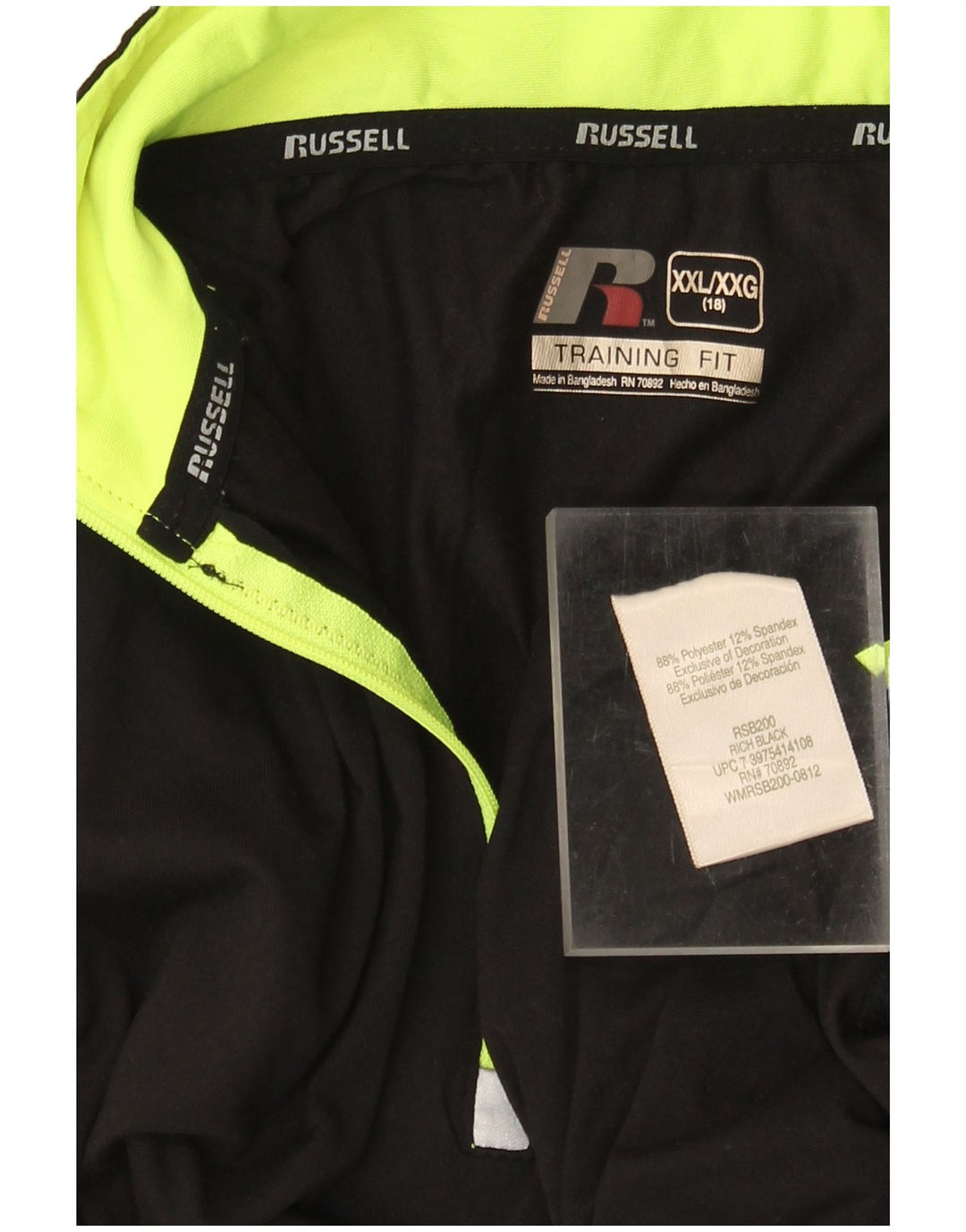 Top della tuta pullover da ragazzo RUSSELL ATHLETIC 15-16 anni 2XL Nero