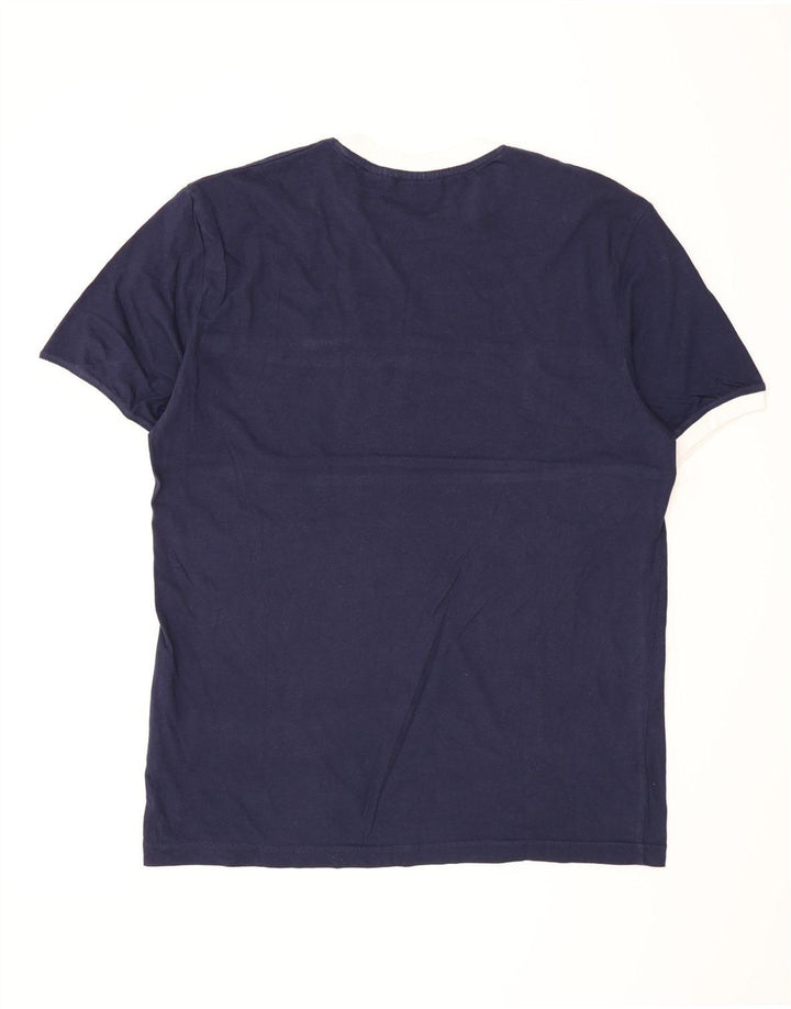 T-shirt da uomo Fila Top Large in cotone a righe blu navy