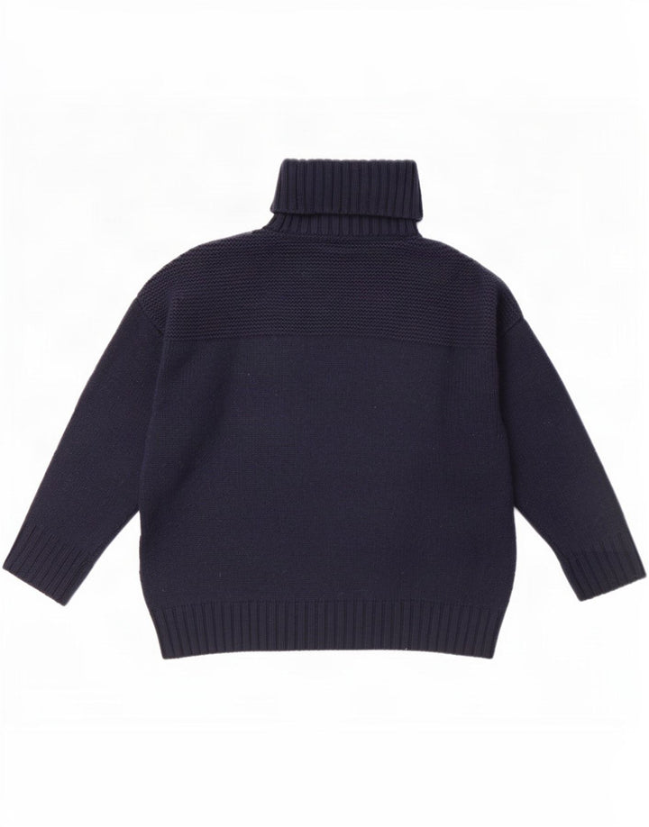 Joules Maglione da donna con collo alto e maglione UK 12 Lana medio blu navy