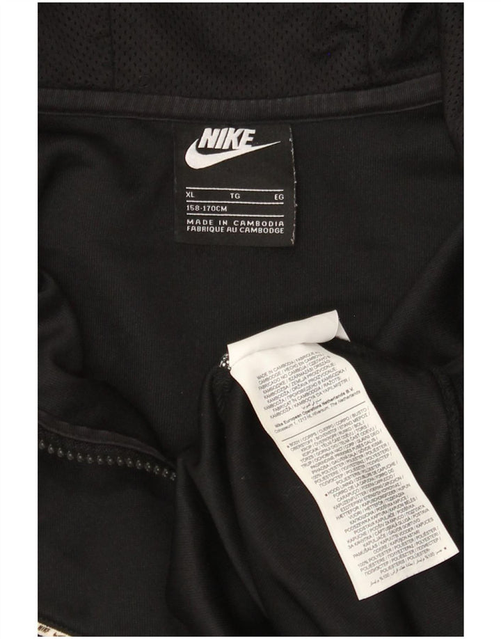 Felpa con cappuccio e zip Nike da bambino 13-14 anni XL poliestere nero