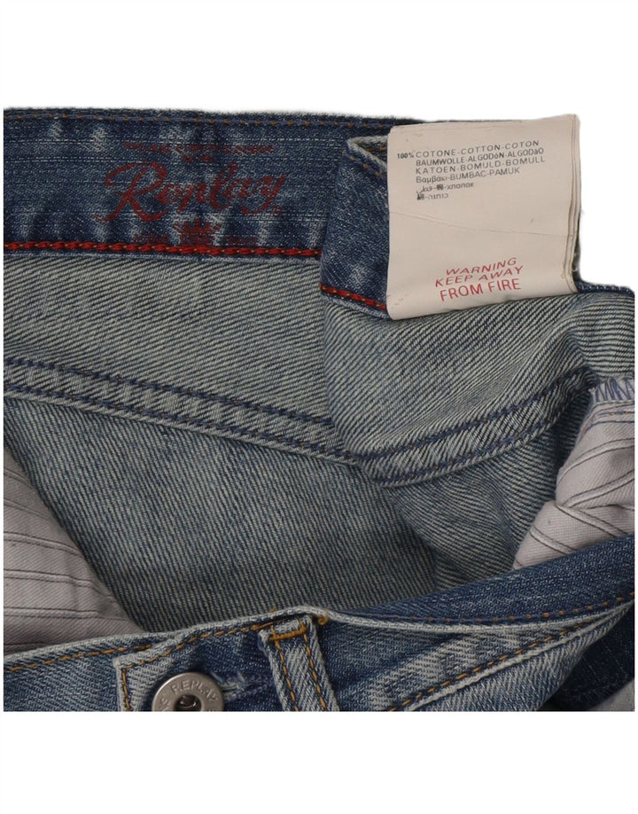 Replay Jeans dritti invecchiati da donna W28 L29 cotone blu
