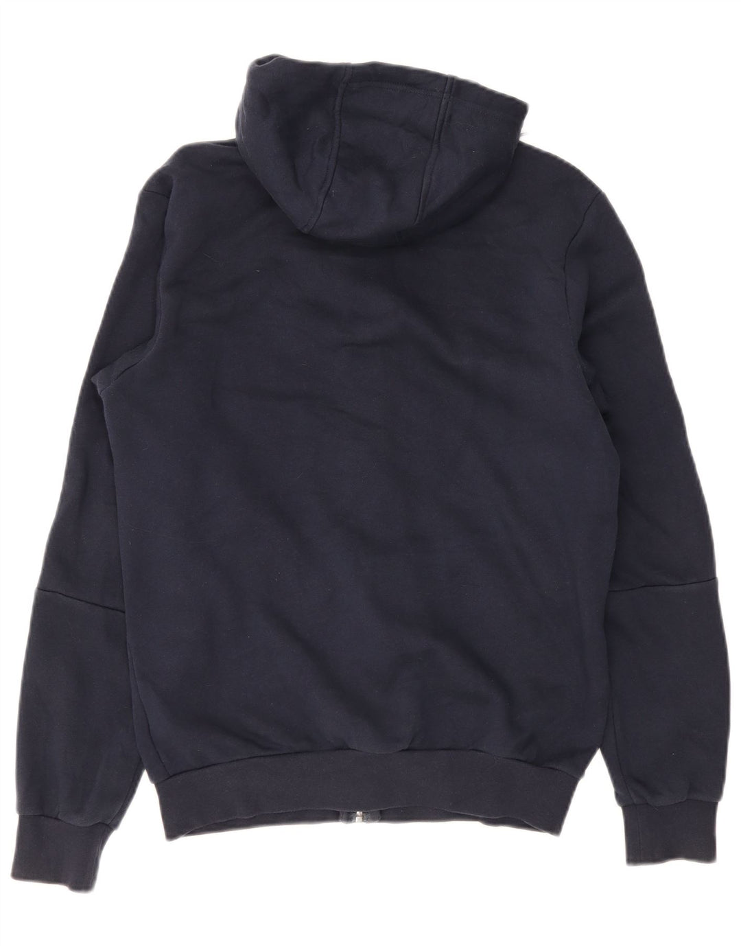 Maglione con cappuccio e zip da uomo Adidas in cotone blu navy medio