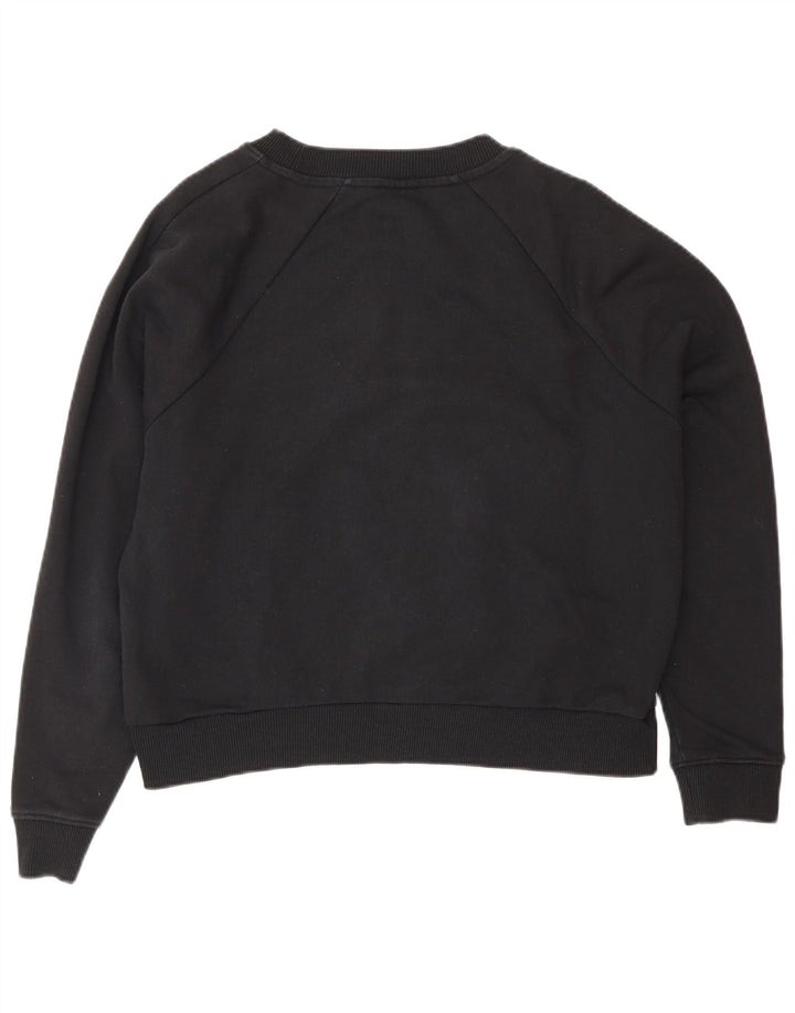 Felpa oversize con grafica da donna di Vans, maglione UK 14, cotone nero medio