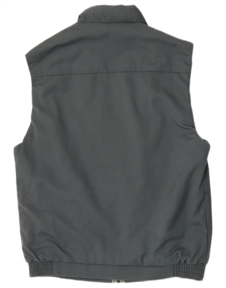 Gilet da uomo vintage UK 38 poliestere grigio medio