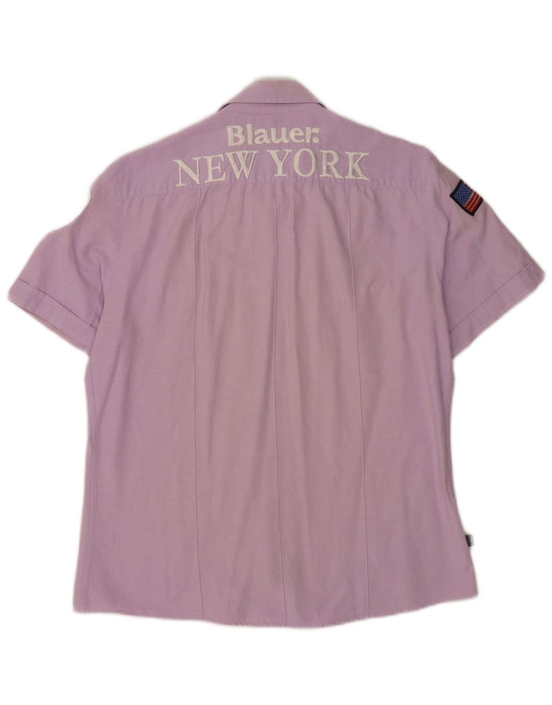 Camicia a maniche corte grafica da uomo Blauer XL in cotone viola
