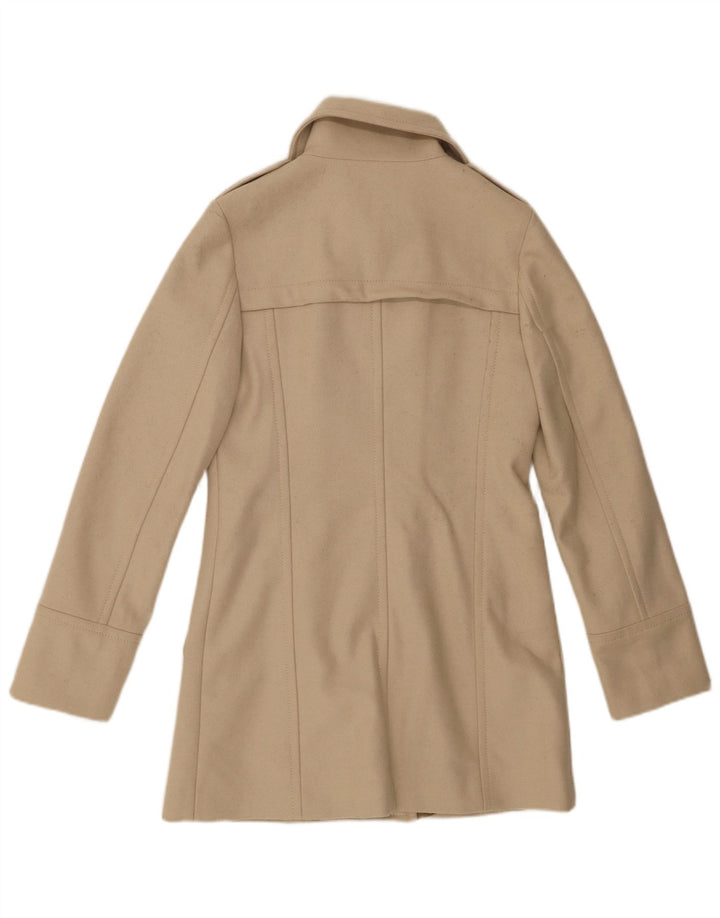 Cappotto Doppiopetto Donna Sisley IT 40 Small Beige Lana