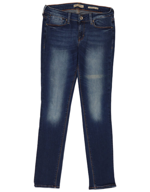 Jeans skinny GUESS da donna a vita media W31 L32 cotone blu navy
