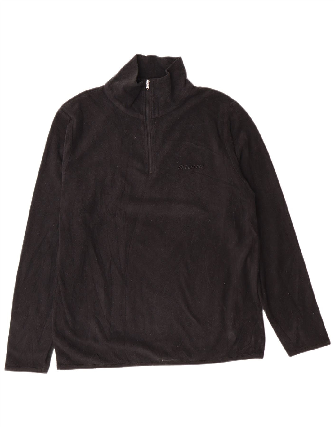 Maglione in pile da donna LOTTO con collo con zip UK 14 medio nero