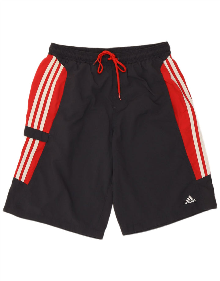 Pantaloncini da bagno da uomo Adidas Medium Black Colourblock in poliestere