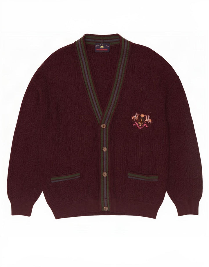 Maglione cardigan da uomo Il Granchio piccolo a righe bordeaux