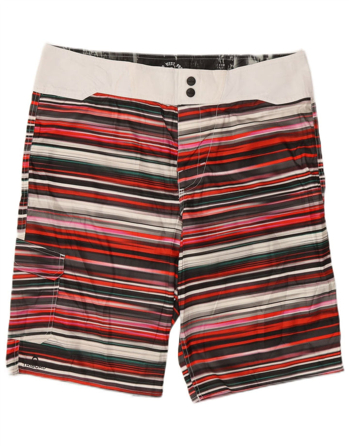 Pantaloncini da bagno cargo da uomo TRIBORD EU 46 piccoli a righe multicolori