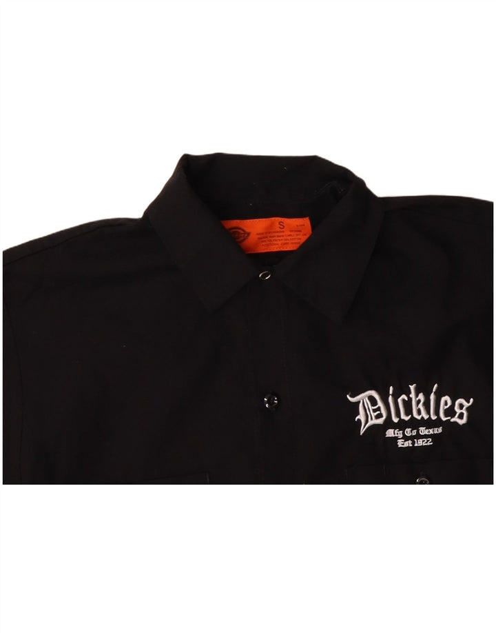 DICKIES Camicia grafica da uomo a maniche corte piccola in cotone nero