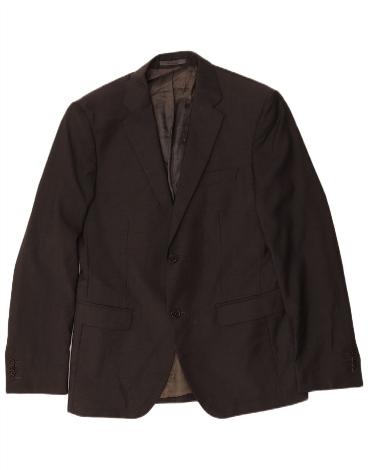 Giacca blazer da uomo a 2 bottoni Calvin Klein IT 50 Large in lana grigia