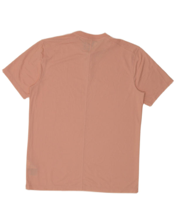 T-shirt Nike Dri Fit da uomo, top in poliestere rosa medio