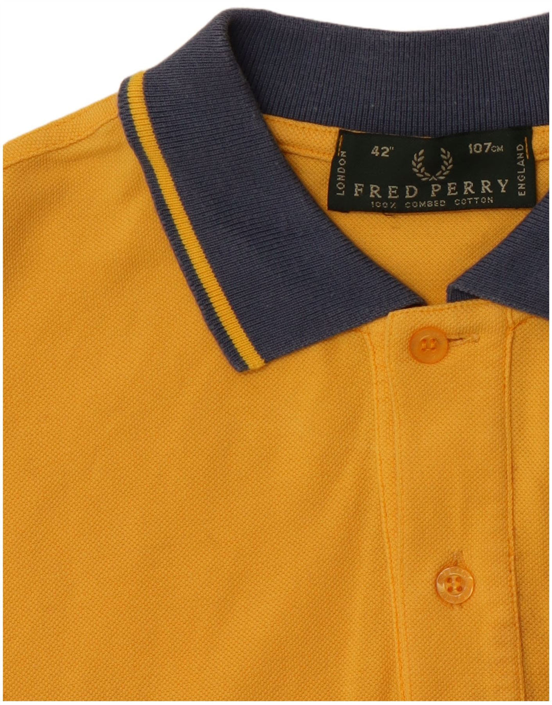 Polo da uomo FRED PERRY in cotone giallo medio