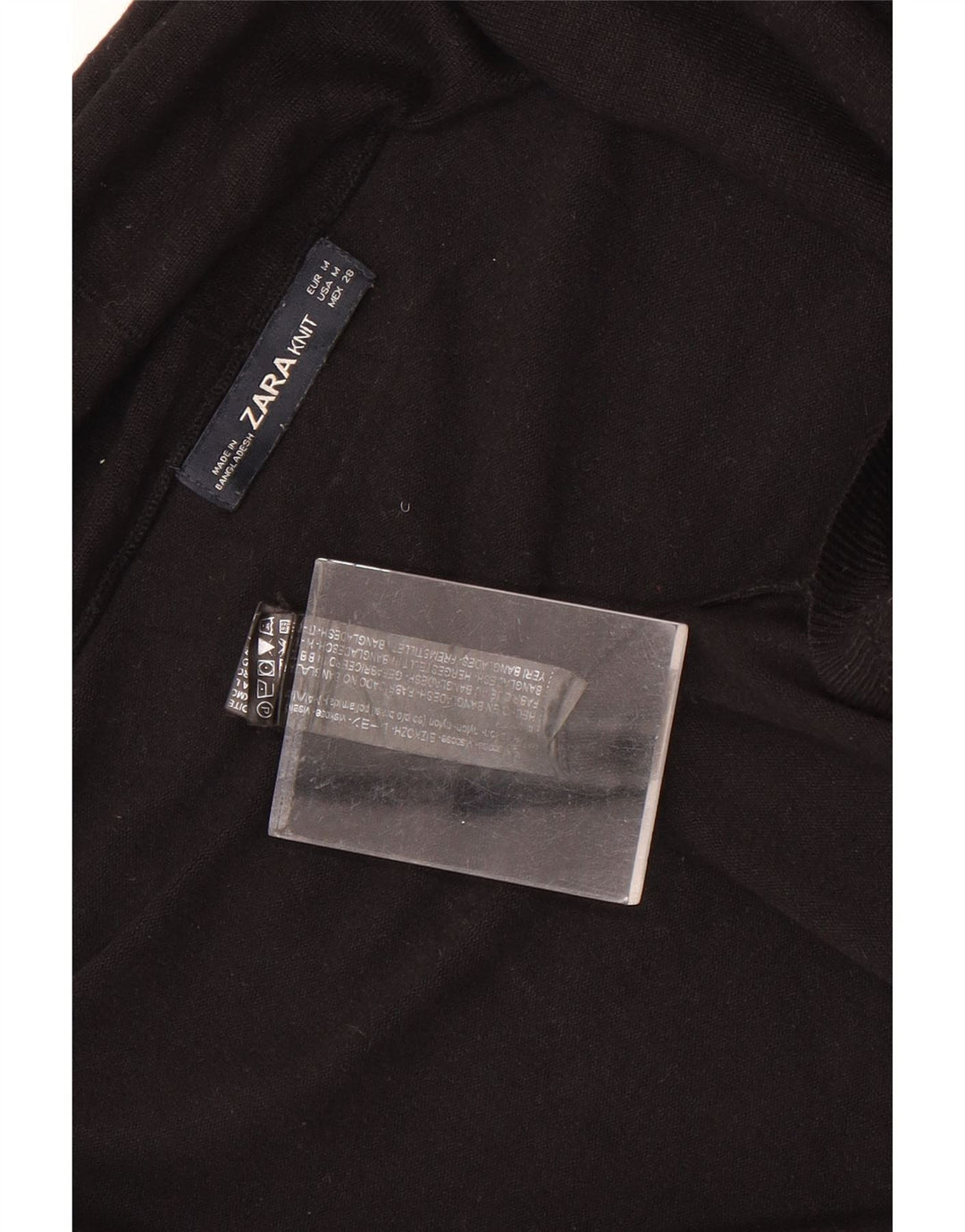 Maglione cardigan aperto da donna Zara UK 12 viscosa nera media