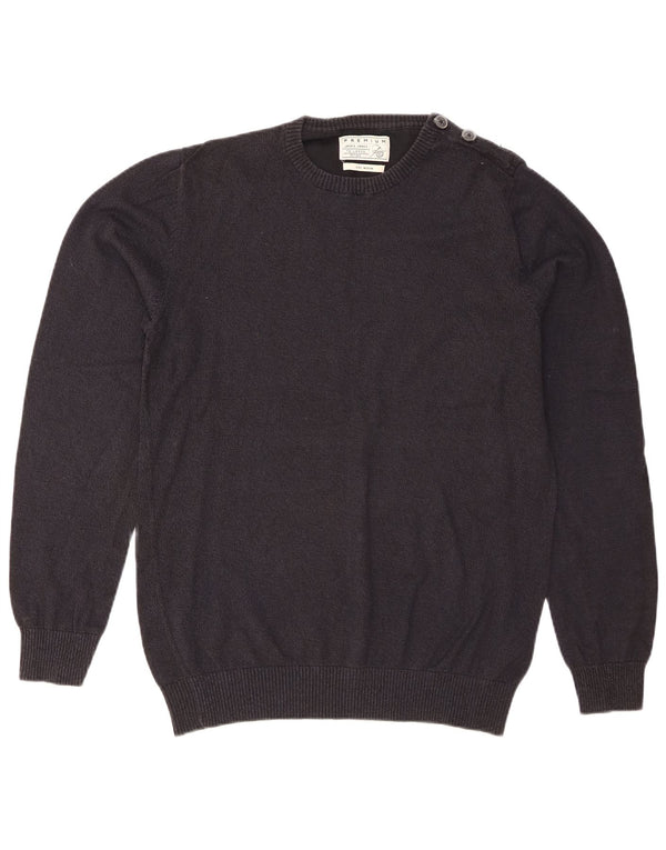 Maglione maglione girocollo da uomo vestibilità regolare Jack & Jones blu navy medio