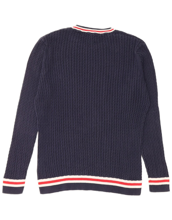 Crew Clothing Maglione girocollo da donna UK 18 XL Cotone blu navy