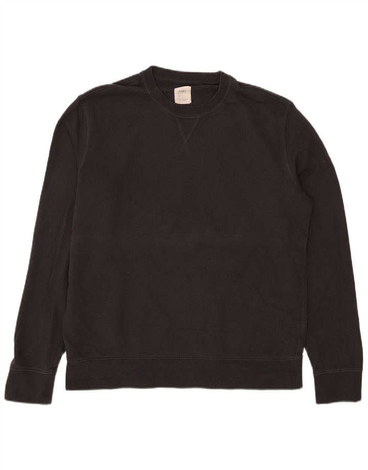 Marks & Spencer Felpa da uomo Maglione grande in cotone nero