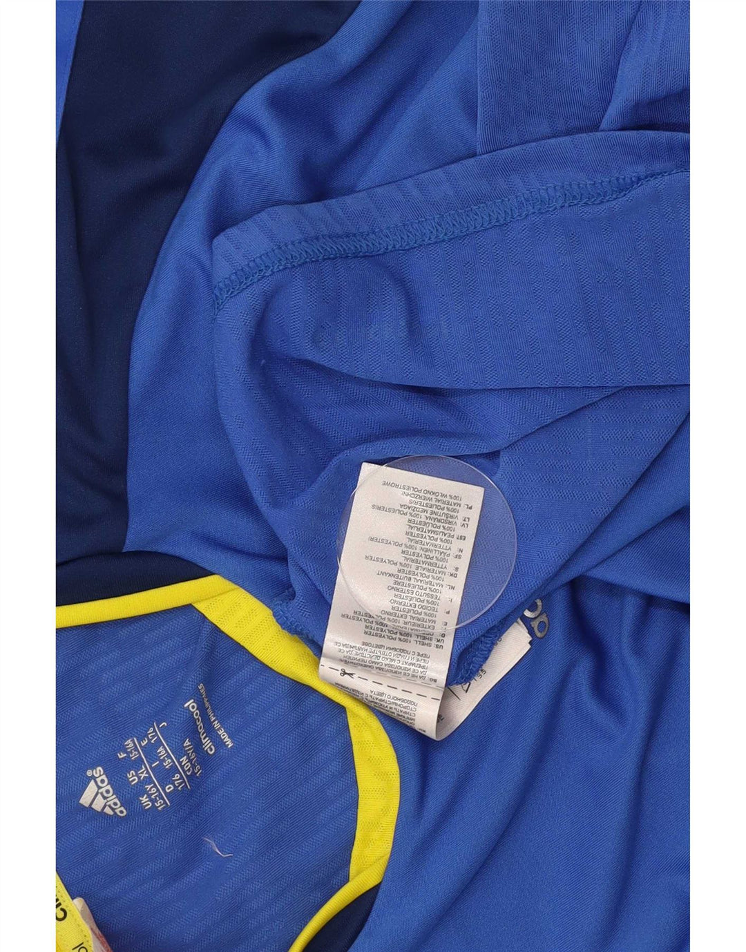 Maglietta Adidas Climacool da ragazzo, 15-16 anni, in poliestere color block blu