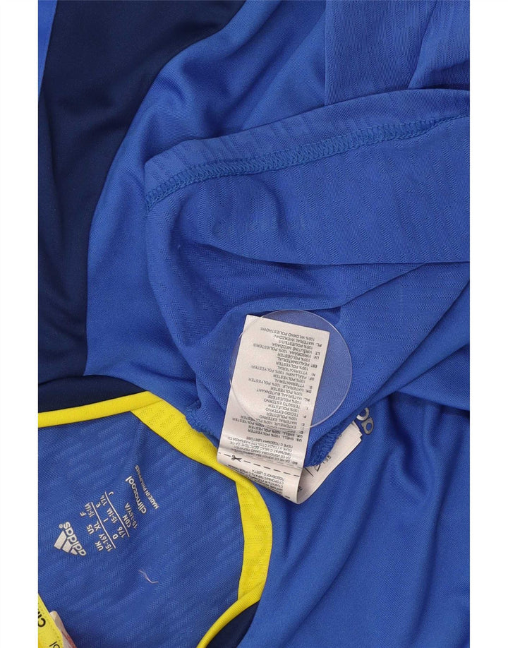 Maglietta Adidas Climacool da ragazzo, 15-16 anni, in poliestere color block blu