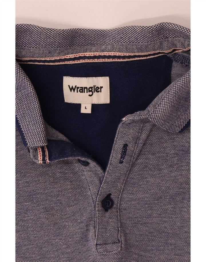 Polo da uomo Wrangler grande in cotone blu navy