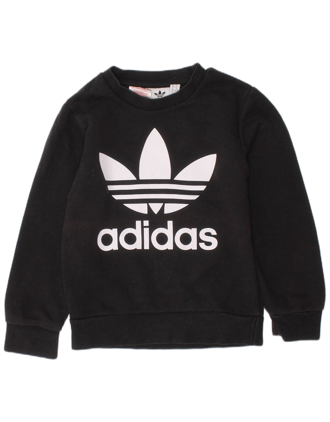 Felpa grafica ADIDAS per ragazzi, 5-6 anni, cotone nero