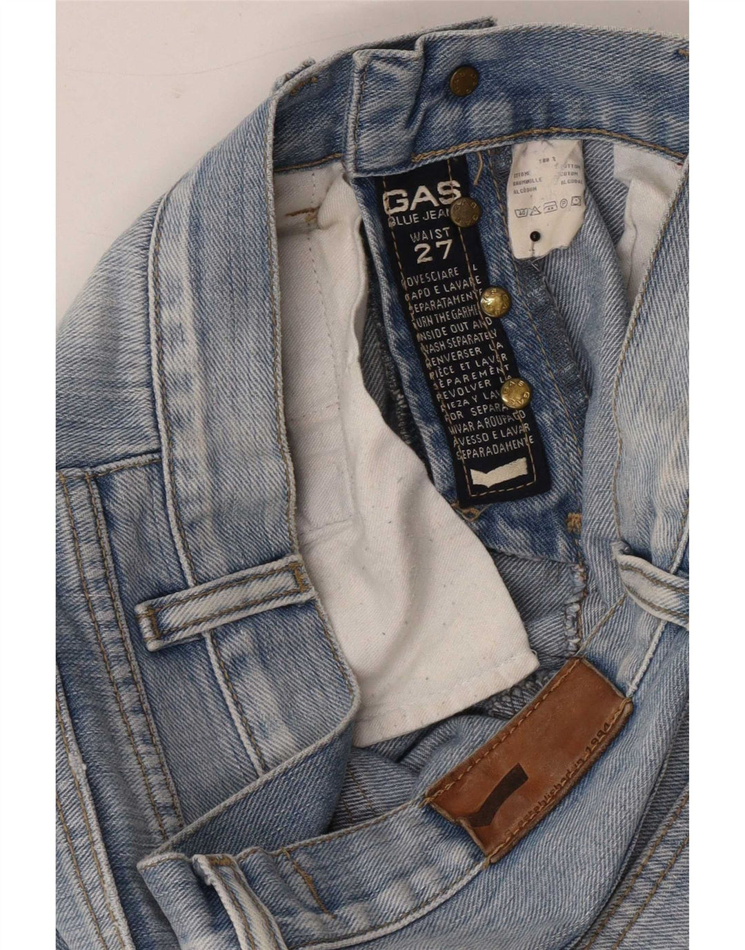 Jeans dritti da donna Gas W27 L32 cotone blu