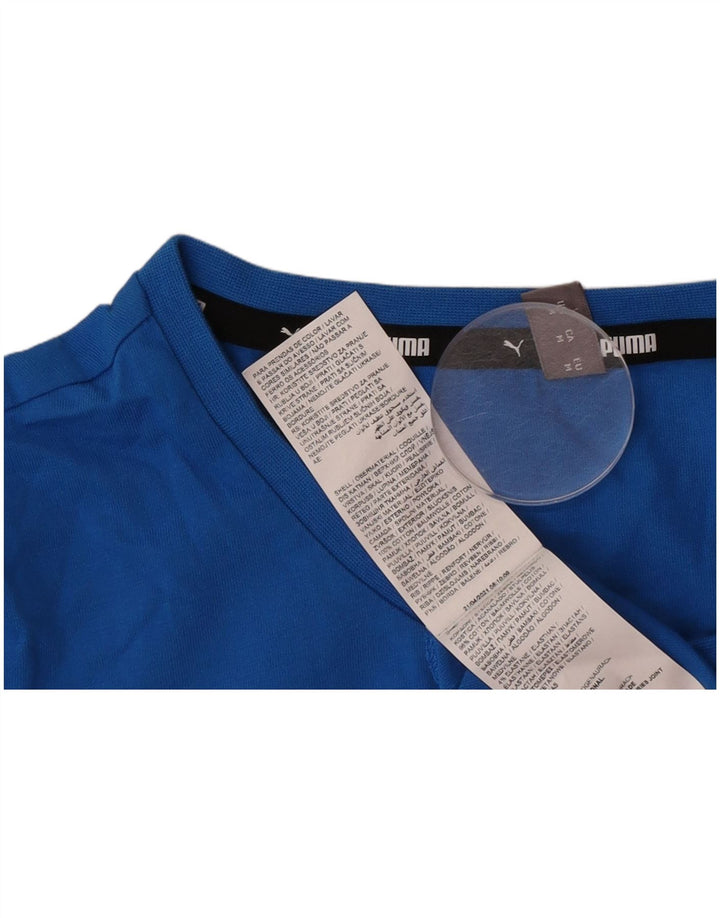 T-shirt da donna Puma Top UK 12 cotone blu medio