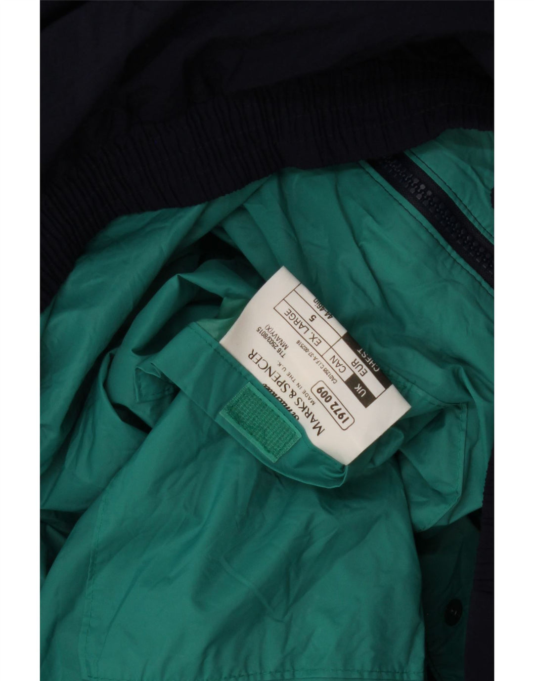 Giubbotto bomber da uomo Marks & Spencer UK 42 XL Nylon a righe blu navy