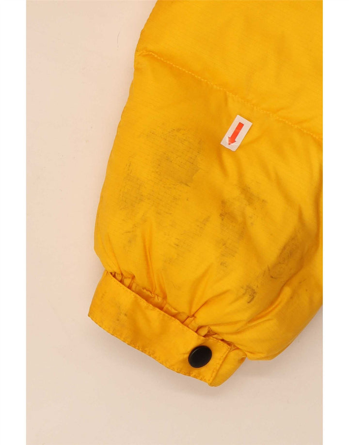 Giacca imbottita corta da donna Superdry UK 16 Large in nylon color block giallo